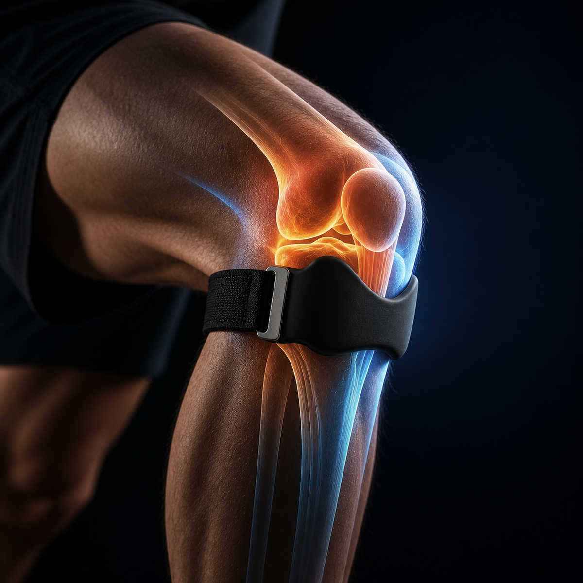 Banda Ortavio y detalle de la articulación de la rodilla
